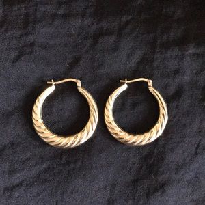 Sterling silver gold hoops